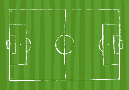 football field grunge drawing vector illustrationのイラスト素材