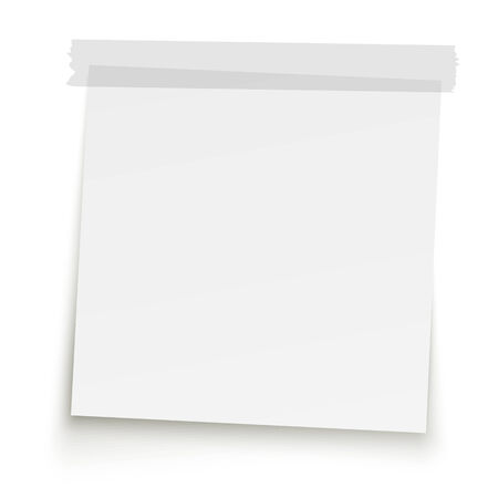little sticky note with tapeのイラスト素材