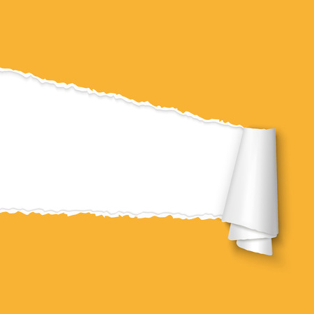 ripped opened paper yellowのイラスト素材