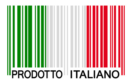 bar code Italy - prodotto italianoのイラスト素材