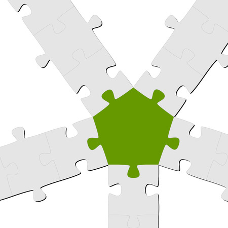 teamwork - puzzle symbolismのイラスト素材