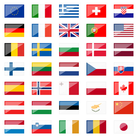 collection of country flagsのイラスト素材