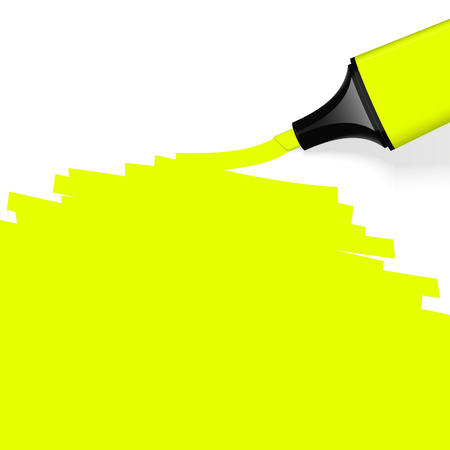 yellow highlighter with copy spaceのイラスト素材