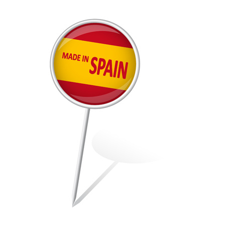 pin needle with Spain flagのイラスト素材