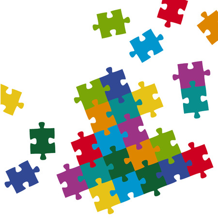 puzzle background - coloredのイラスト素材