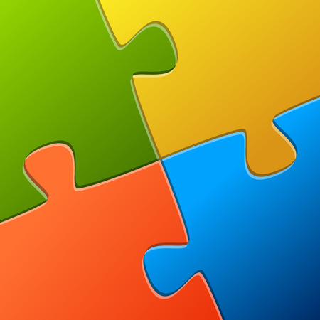 business teamwork puzzleのイラスト素材
