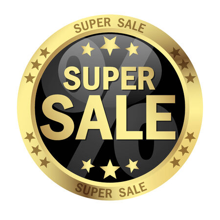 button SUPER SALEのイラスト素材