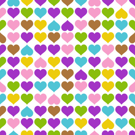 seamless background - colored heartsのイラスト素材