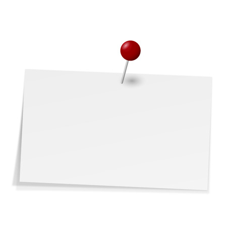 sticky note with pin needleのイラスト素材