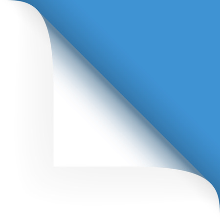 paper corner turn over blueのイラスト素材