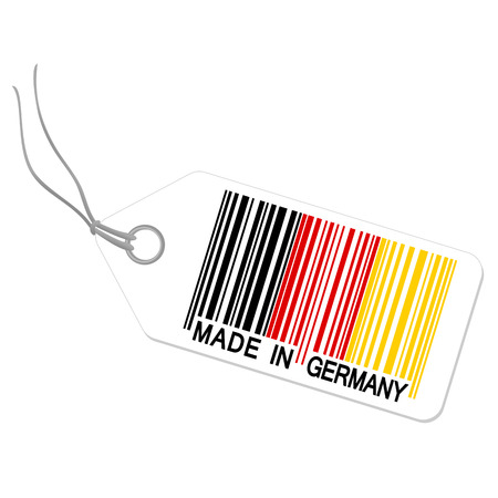 bar code MADE IN GERMANY hangtagのイラスト素材