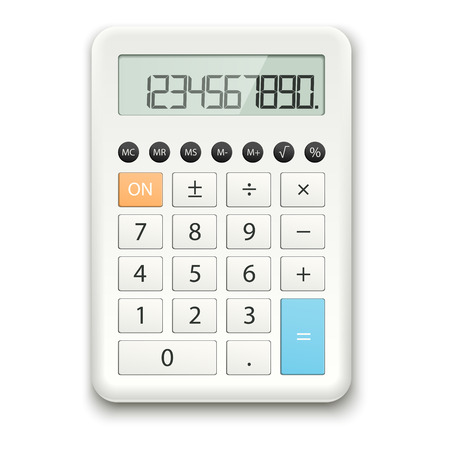 white calculatorのイラスト素材