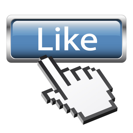 button - like with handのイラスト素材