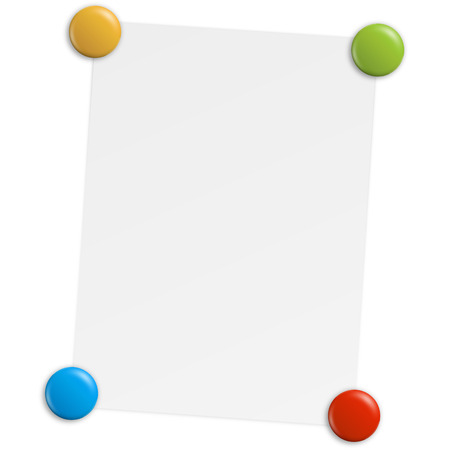 sheet of paper with magnetsのイラスト素材