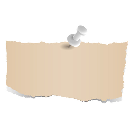 ripped sticky note with pin needleのイラスト素材