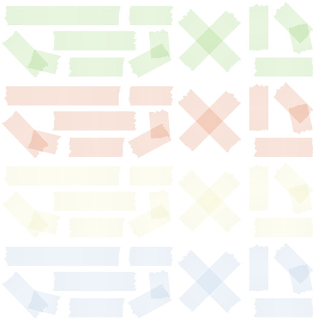 four colors tapes collection for business vectorのイラスト素材