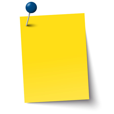 colored empty paper with pin needle vectorのイラスト素材