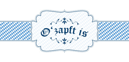 vector of Oktoberfest banner with text o'zapft isのイラスト素材