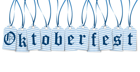 vector of hangtags with text Oktoberfest in Germanyのイラスト素材