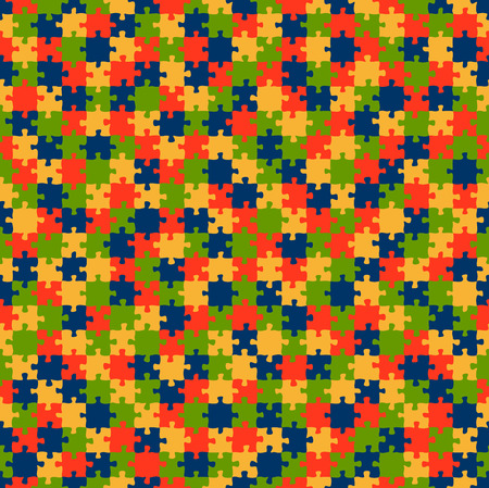 colored puzzle background seamlessのイラスト素材