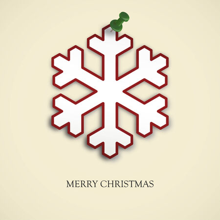 Merry Christmas snow flakeのイラスト素材