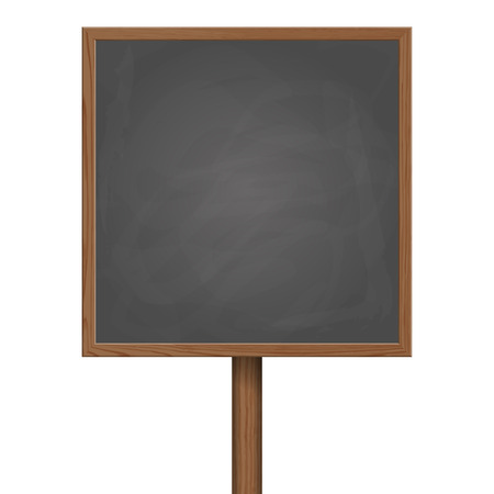 Blackboard standing on wooden postのイラスト素材