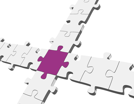 teamwork - puzzle symbolism のイラスト素材