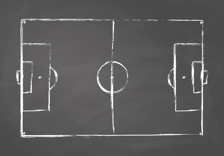 football field blackboard grunge background vector illustrationのイラスト素材