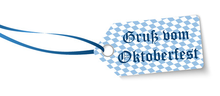vector of hangtag with text greetings from Oktoberfestのイラスト素材