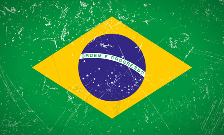 Brasil grunge flag の写真素材