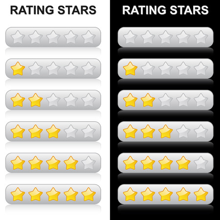 Rating Stars - 0 to 5のイラスト素材