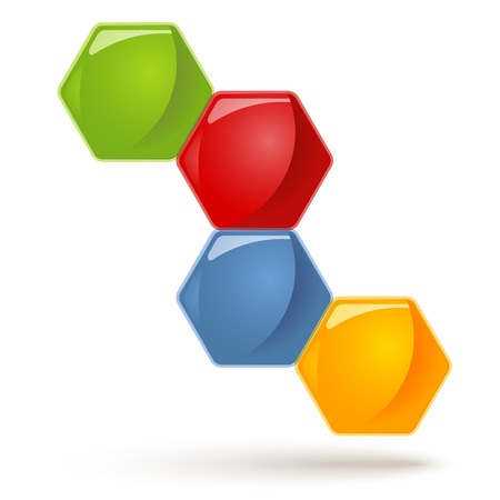 Honeycombs symbols - 4 Optionsのイラスト素材