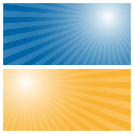 Stripes background with blue and orange centerのイラスト素材