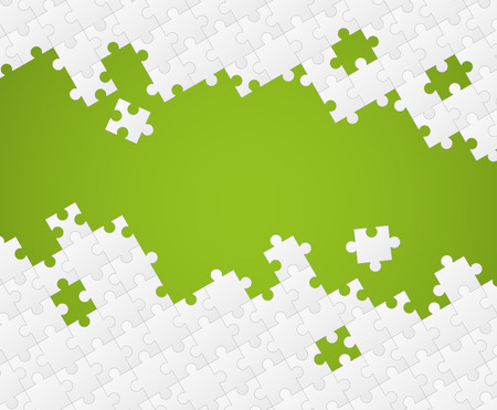 White puzzle pieces on color backgroundのイラスト素材