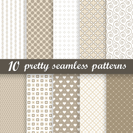 vector collection of ten seamless backgrounds prettyのイラスト素材