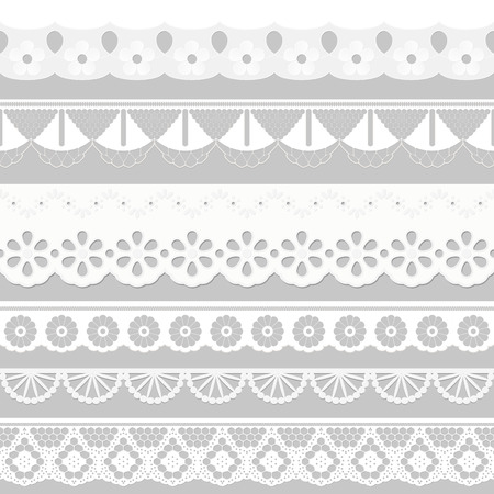 Big collection seamless tissue ribbons - festoonsのイラスト素材
