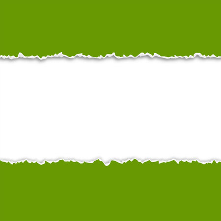 green torn paper with open white space for textのイラスト素材