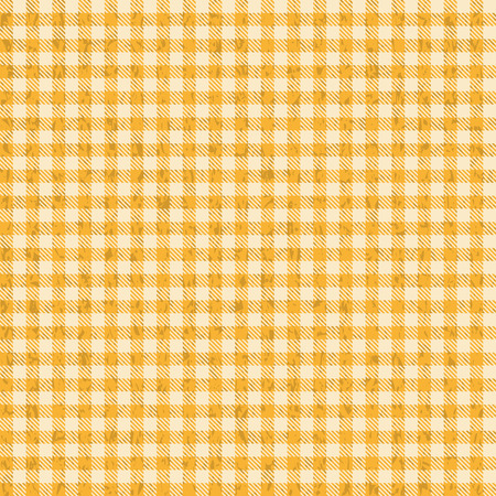 endless yellow grunge checkered table cloths patterns with scratches and stainsの写真素材