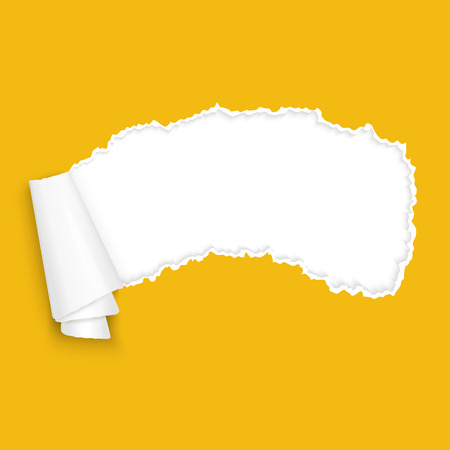 vector of ripped open paper colored orangeのイラスト素材