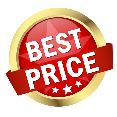round button with banner and text best priceのイラスト素材