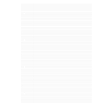 isolated white paper with lines like paper in schoolのイラスト素材