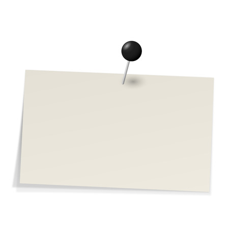 little gray paper with black pin needleのイラスト素材