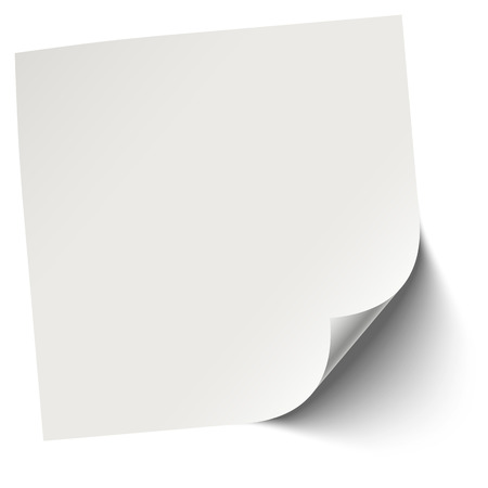 gray blank sticky note with edge turned overのイラスト素材