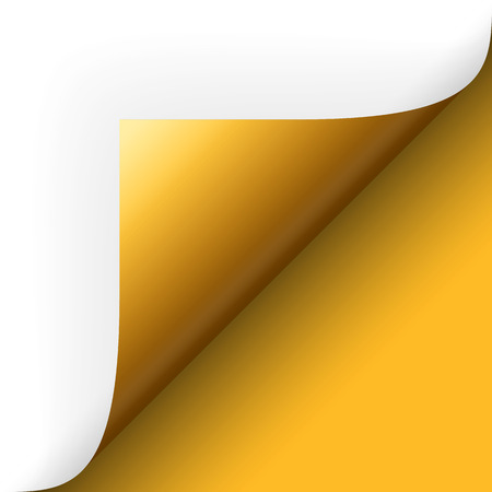 yellow paper lower right corner turned overのイラスト素材