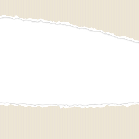 vector of ripped open paper brown cardboardのイラスト素材
