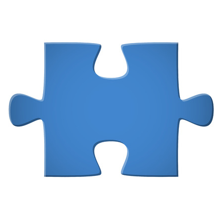 blue puzzle piece for business teamwork symbolizationのイラスト素材
