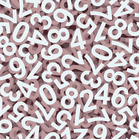 seamless abstract background with white colored numbersのイラスト素材
