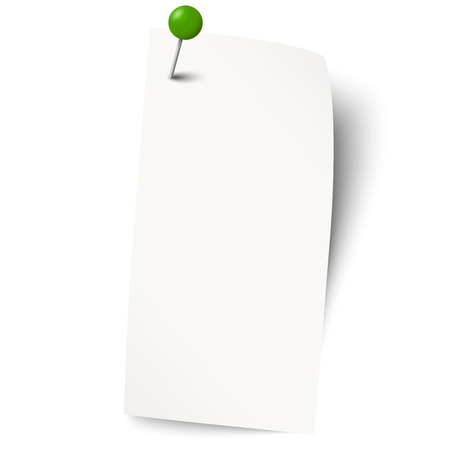 colored empty paper with pin needle vectorのイラスト素材