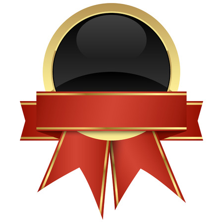 gold seal of quality template with banner and ribbonsのイラスト素材