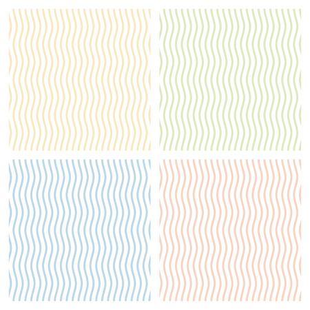 four colored abstract backgrounds with wavesのイラスト素材